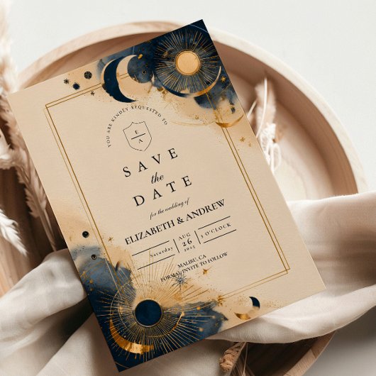Donkere Astrologie Bruiloft Save The Date