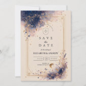 Donkere Astrologie Bruiloft Save The Date (Voorkant)
