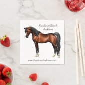 Donkere baai Egyptisch Arabisch paard Servetten (Insitu)