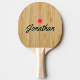 Donkere Bamboe Antieke Ster Handtekening Tafeltennisbatje