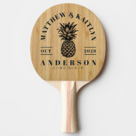 Donkere Bamboe Tropische Ananas Trouw Crest Tafeltennisbatje