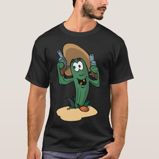 Donkere bandido cactus t-shirt (Voorkant)