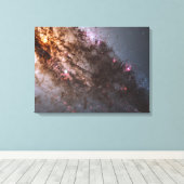 Donkere banen van stof doorkruisen Centaurus A Gal Canvas Afdruk (Insitu (Houten vloer))