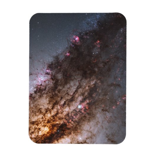 Donkere banen van stof doorkruisen Centaurus A Gal Magneet (Verticaal)