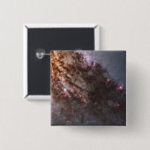 Donkere banen van stof doorkruisen Centaurus A Gal Vierkante Button 5,1 Cm (Voorkant /achterkant)