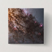 Donkere banen van stof doorkruisen Centaurus A Gal Vierkante Button 5,1 Cm (Voorkant)