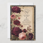 Donkere barok met Bourgondische herfstbloemen Kaart (Voorkant)