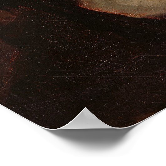 Donkere Bay Horse in de stal Poster (Hoek)