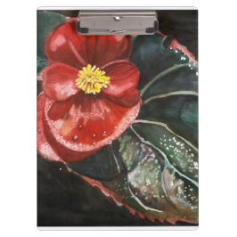 Donkere begonia in Waterverf Klembord