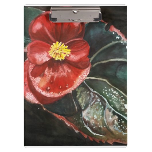 Donkere begonia in Waterverf Klembord (Voorkant)