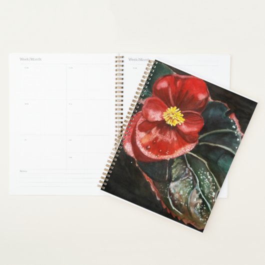 Donkere begonia in Waterverf Planner (Display)