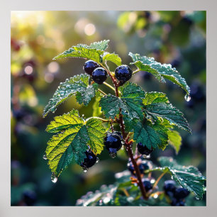 🫐 Donkere Bessen Voor Keuken Muur 🫐 Poster