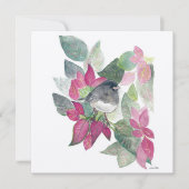 Donkere bevleesde Junco-vogelkaart Kaart (Voorkant)