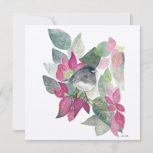 Donkere bevleesde Junco-vogelkaart Kaart (Voorkant)