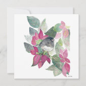 Donkere bevleesde Junco-vogelkaart Kaart (Voorkant)