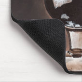 Donkere bier in Tulp Glass Porter Stout-schilderku Muismat (Hoek)