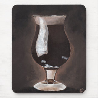 Donkere bier in Tulp Glass Porter Stout-schilderku Muismat