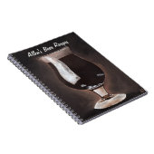Donkere bier in Tulp Glass Porter Stout-schilderku Notitieboek (Rechterzijde)