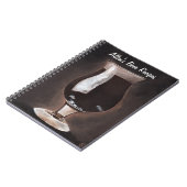 Donkere bier in Tulp Glass Porter Stout-schilderku Notitieboek (Linkerzijde)