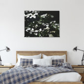 Donkere bladeren canvas afdruk (Insitu (Slaapkamer))