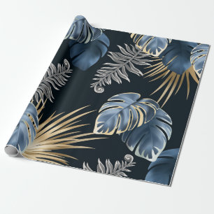 donkere bladeren tropische planten cadeaupapier