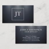 Donkere blauwe achtergrond met verlichting  visitekaartje (Voorkant / Achterkant)