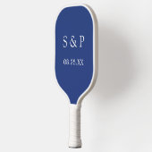 Donkere blauwe bruiloft Pickleball Paddle (Links)