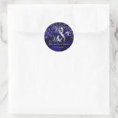 Donkere blauwe bruiloft voor Mr & Mrs. | Personali Ronde Sticker (Tas)