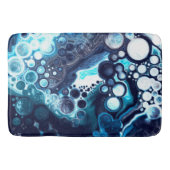 Donkere blauwe, digitale marmer-kunst badmat (Voorkant)