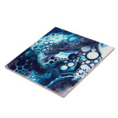 Donkere blauwe, digitale marmer-kunst tegeltje (Zijkant)