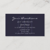 Donkere blauwe glazige staar met Initiaal Visitekaartje (Achterkant)