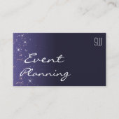 Donkere blauwe glazige staar met Initiaal Visitekaartje (Voorkant)