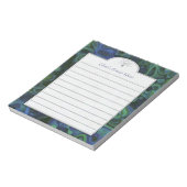 Donkere blauwe groene Abstracte Art Custom Ideory  Notitieblok (Linkerzijde)