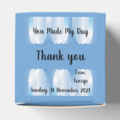 Donkere blauwe hartenvanger bedankdoosjes (Bovenkant)