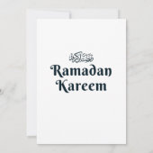 Donkere Blauwe Illustratie Ramadan Iftar Party Kaart (Achterkant)