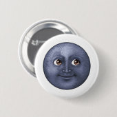 Donkere blauwe maan - Emoji Ronde Button 5,7 Cm (Voorkant /achterkant)