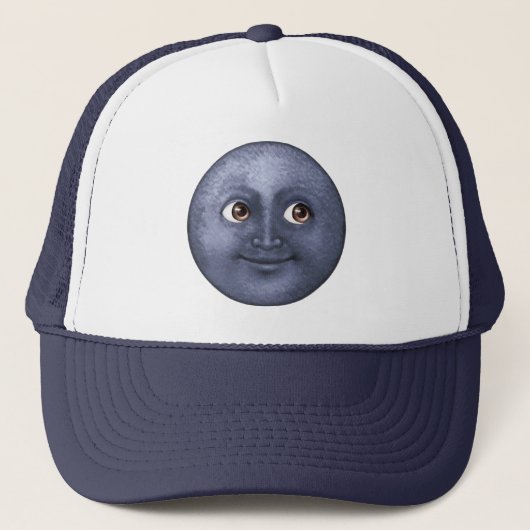 Donkere blauwe maan - Emoji Trucker Pet (Voorkant)