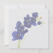 Donkere blauwe orrotsachtige Waterverf Dank je wel Bedankkaart (Achterkant)