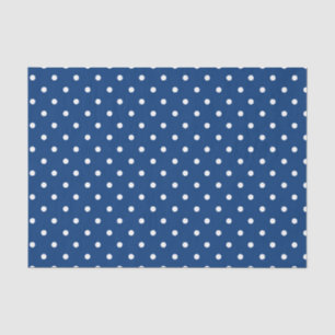 Donkere blauwe poka Dot Baby Gift Tissuepapier