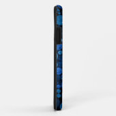 Donkere blauwe Retro Polka Dots | Grunge  Case-Mate iPhone Case (Achterkant/rechts)