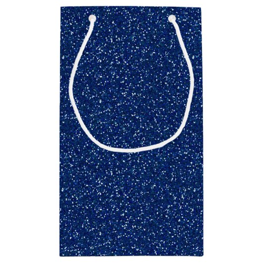 Donkere blauwe rugzak voor glitter klein cadeauzakje (Achterkant)