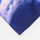 Donkere blauwe schedels fleece deken (Hoek)