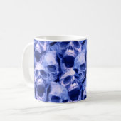 Donkere blauwe schedels koffiemok (Voorkant links)
