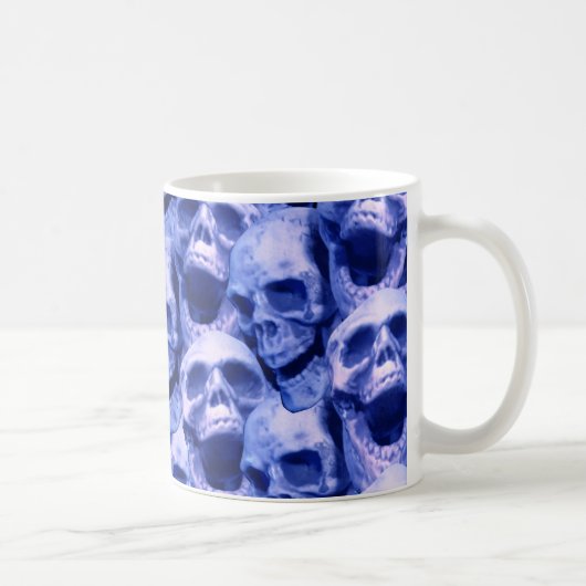 Donkere blauwe schedels koffiemok (Rechts)