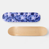 Donkere blauwe schedels persoonlijk skateboard (Horizontaal)