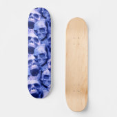 Donkere blauwe schedels persoonlijk skateboard (Voorkant)