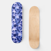 Donkere blauwe schedels persoonlijk skateboard (Voorkant)