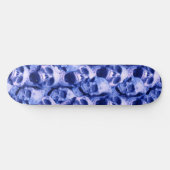 Donkere blauwe schedels persoonlijk skateboard (Horizontaal)