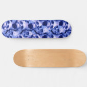 Donkere blauwe schedels persoonlijk skateboard (Horizontaal)