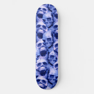 Donkere blauwe schedels persoonlijk skateboard